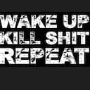 Wake Up Kill Shit Repeat logo